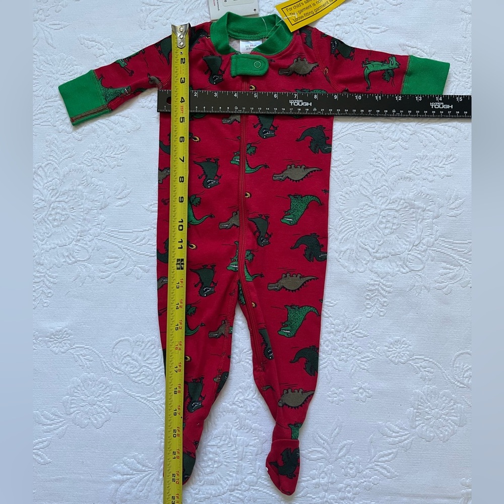 NWT Hanna Andersson Dino Print Footed Organic Cotton Sleeper Baby Size 0-6 Month - Picture 4 of 9